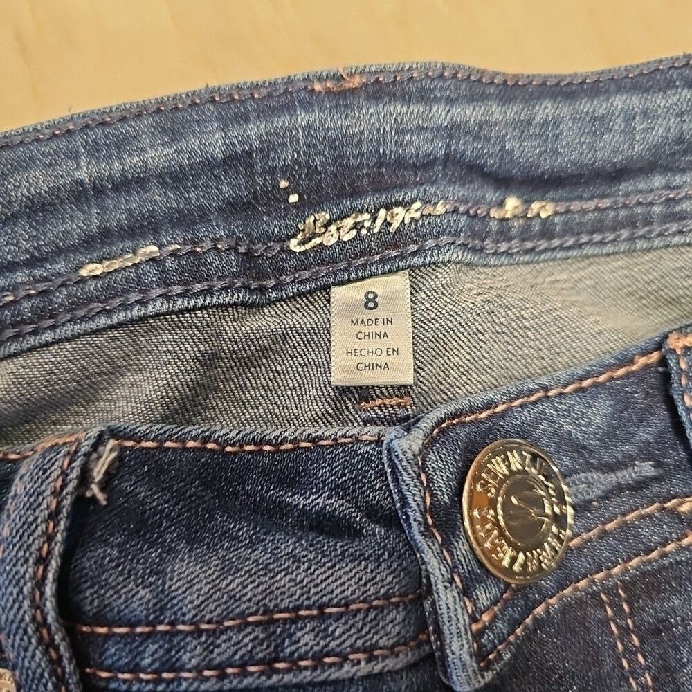 Seven7 Women's 8 Jeans Stretch Skinny Ankle Pink Stitching Seven 7 - Picture 4 of 12
